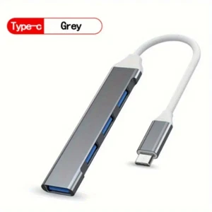 USB Hub Rozdzielacz Splitter Adapter do notebooka Telefon komórkowy Ładowanie Laptop PC 4w1 Typ C - Zdjęcie 1 z 6