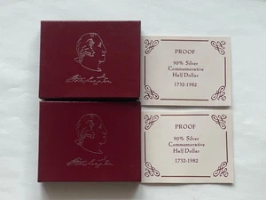 1982 S George Washington 90% Silver Commemorative Proof Half Dollar w/ Box & COA - Picture 1 of 4