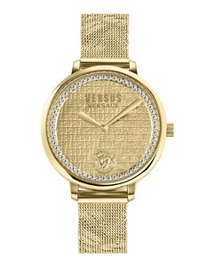 Versus Versace Damen La Villette Kristall Gold 36 mm Armband Modeuhr - Bild 1 von 4