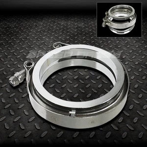 UNIVERSAL T304 3" ZINC-COATED TURBO INTERCOOLER EXHAUST PIPE V-BAND CLAMP+FLANGE - Picture 1 of 1