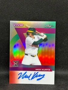 Nick Kurtz 2024 Leaf Vivid #BA-NK1 Rookie RC auto /8 - Foto 1 di 2
