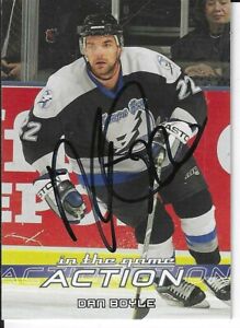 2003-04 ITG Action Dan Boyle Autograph Signed Tampa Bay Lightning 
