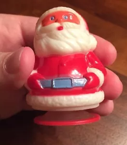 Vintage Plastic Santa Bobble Suction Spring Ornament - Picture 1 of 12