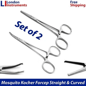 Dental Surgical Micro Halsted Hemostatic Mosquito Kocher Clamp Forceps Pliers - Picture 1 of 11