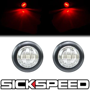 2 PC RED ROUND SIDE MARKER TURN SIGNAL LED LIGHT INDICATOR KIT GOLF CARTS G01 - Picture 1 of 1