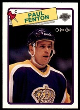 1988-89 O-Pee-Chee Paul Fenton Rookie . Los Angeles Kings #213