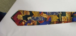 SINSABANG REINE 100 % SEIDE HERRENKRAWATTE Korea lebendige Farben 3,5" breit 60" lang - Bild 1 von 3