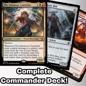 MTG Commander EDH Deck The Infamous Cruelclaw 100 carte mazzo personalizzato Bloomburrow - Foto 1 di 9