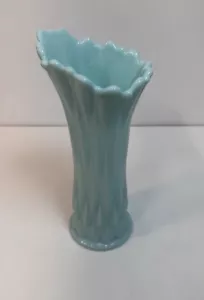 Vintage Blue Milk Glass Swung Vase by Fostoria 1957-1959 Frisco Pattern 10” - Picture 1 of 7