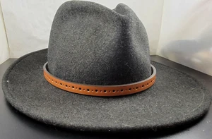 Cinturón de cuero con correa para sombrero MARRÓN WESTERN vaquero vaquera caballo de rodeo - Imagen 1 de 8