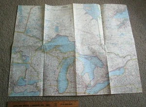 ZENTRALKANADA 1963 VINTAGE NATIONAL GEOGRAPHIC MAP Wandposter MX43 - Bild 1 von 3