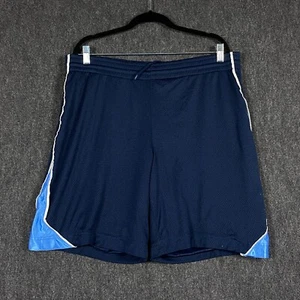 Nike Mens Large Active Shorts Navy Mesh Basketball Training Drawstring Pockets - Picture 1 of 13