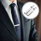 2 Pcs Tie Clips Mens on Collar Pin Necktie Bar Stainless Steel