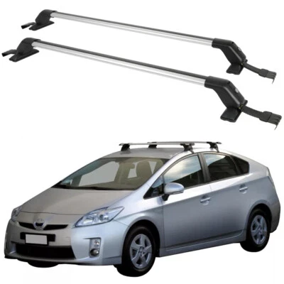Portaequipajes y cerradura de techo cromado 43,3" para Toyota Prius C Foto 1 de 4