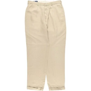 Vintage Ralph Lauren POLO by Ralph Lauren two-pleat linen pants men's size W34 - Picture 1 of 14