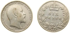 Great Britain 1909 6 Pence Silver (.925) VF - Picture 1 of 1