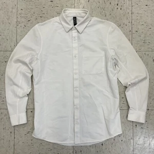 Lululemon Commission Shirt Button Up Long Sleeve Stretch Cotton Blend White XS - Picture 1 of 9