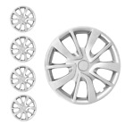 15" New Set Of 4 Abs Hubcaps Snap On Full Wheel Cover Silver Fits Mazda