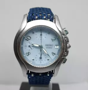 Vintage Seiko Vivace Mother of Pearl Chronograph 7T62 - 0FH0 Quartz Ladies Watch - Picture 1 of 8