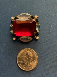 Vintage Czech Button w/Beautiful Stones #305-2 Good for crafts - Picture 1 of 4
