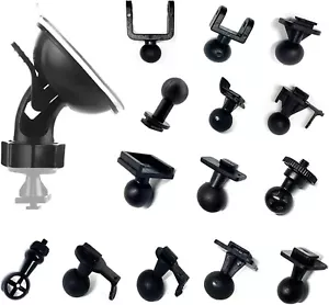 Dash Camera Suction Cup Mount Dashcam Mounts Holder with 13 Ball Joints Black - Picture 1 of 6
