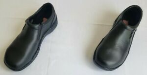 Womens Size 9.5 Black Red Wing Safety Toe Work Leather Shoes ASTMF2413-11
