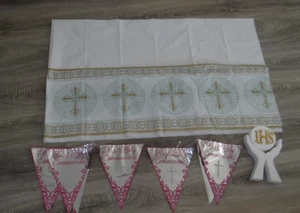 First Holy Communion bundle of table decorations table cover banner table stand - Picture 1 of 24