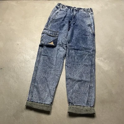 Jeans cargo Gitano vintage años 80 lavado ácido recto talla 16 real 26x28 tiro alto Foto 1 de 4