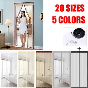 Magnetic Screen Door Heavy Duty Hands-Free Mosquito Mesh Anti Bugs Fly Curtain - Picture 1 of 29