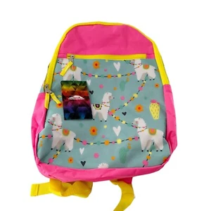 Trailmaker Girls' LLAMA Backpack Adjustable Padded Straps School Pink 17 inch a - Picture 1 of 14