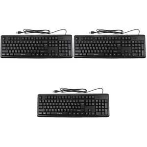  3 Pack Keyboard with Usb Port Pc Chinese Character Computer Keyboards Wired - Picture 1 of 12
