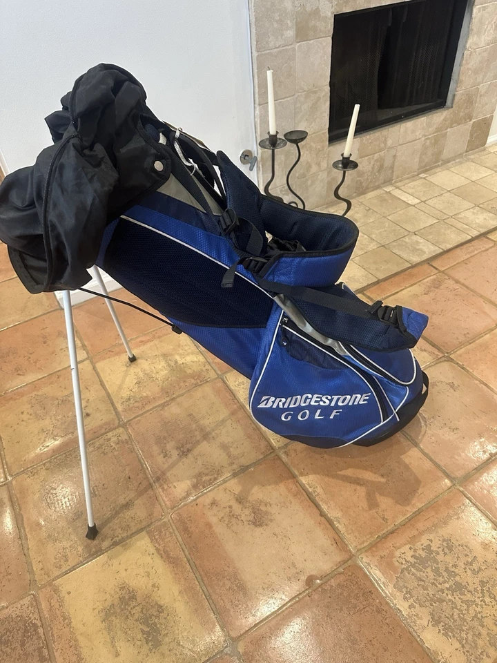 Bolsa de pie de golf Bridgestone - marca ganso gris - azul/gris - bolsa de pie Foto 1 de 3