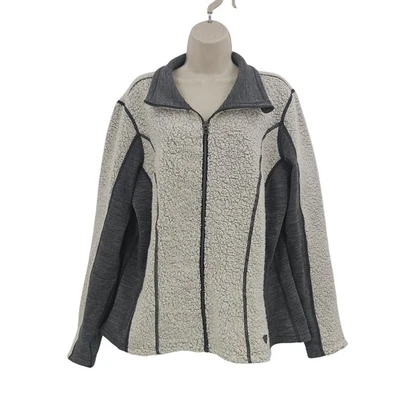 Jaqueta Kuhl Granola Girl Klifton com zíper XL mistura de lã lã caminhada ao ar livre - Imagem 1 de 4