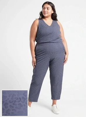 Mono Athleta Brooklyn Texturizado Gris Violeta Leopardo Talla 20 Athleisure Gorpcore Foto 1 de 4