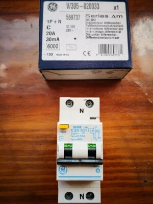 General Electric Differenziale Salvavita 1P+N 20A 0,03A 230V art. V/305. ULTIMI!