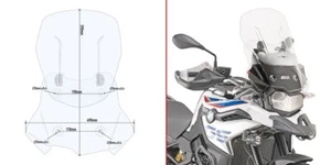 GIVI Pantalla BMW F850GS Transparente 2018 F850 GS 2021 F750 GS '21 AF5127 - Imagen 1 de 1