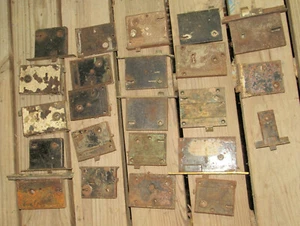 23 ANTIQUE 1800s DOOR MORTISE LOCKS! SARGENT! P&M CO! NEW HAVEN! VINTAGE VARIETY - Picture 1 of 12