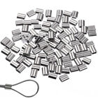  100 Stcke 8-frmige Aluminium-Stahl-Krimps mit Aluminium-Krimps