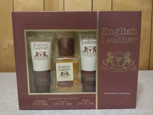 English Leather Gift Set by Dana. Shaving Balm, Body Splash and Shower Gel. - Picture 1 of 6