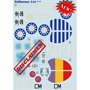 Print Scale 32-016 Decal for airplane 1:32 Polikarpov I-16 Part 2 set 2 leaf - Bild 1 von 24
