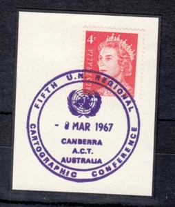 Australian Stamps. Decimal.Postmark.Fifth Cartographic Conference.1967 - Picture 1 of 1