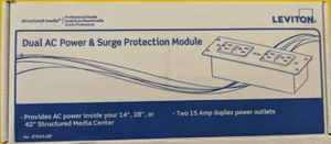 Módulo doble de alimentación de CA y protección contra sobretensiones Leviton 47605-DP (blanco/azul) - Nuevo - Imagen 1 de 8