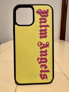 Palm Angels Logo Print iPhone 12/12 Pro Case Yellow Pink - Picture 1 of 7