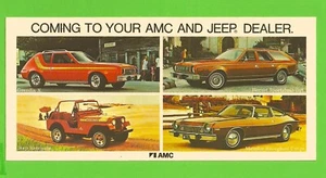 AMC 1970 AMC Jeep Renegade Gremlin X Matador Hornet Card 1971 ¡modelo como nuevo! - Imagen 1 de 2