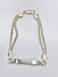 Bracelet 925 Sterling Silver ID Name Jacey 7” Italy 9.7g - Picture 1 of 9