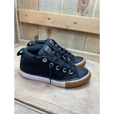 Черные/черные/белые детские туфли US2 Converse Chuck Taylor All Star Street Mid 66190 - Изображение 1 из 4