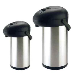 3L / 5L EDELSTAHL AIRPOT HEISSER TEE KAFFEE GETRÄNKE VAKUUMFLASCHE THERMOSKANNE - Bild 1 von 5