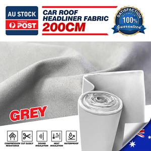 Automotive Headliner Fabric Replace NEW Interiors Roof Lining Foam Cloth Gray - Picture 1 of 8