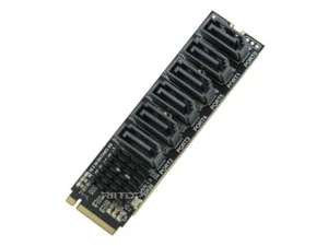 M.2 to SATA3.0 Adapter Card, M EKY M.2 NVMe PCIE3.0 to SATA Adapter, ASM1166 6Gb - Picture 1 of 7