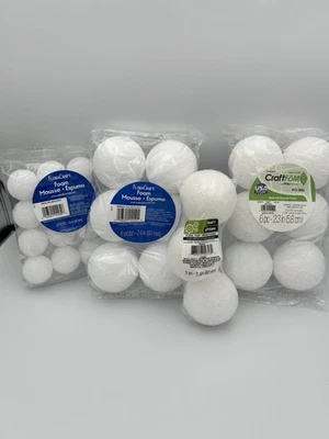 Lote de bolas de espuma de poliestireno tamaños surtidos FloraCraft CraftFoM 1,5-2,4"" Foto 1 de 4